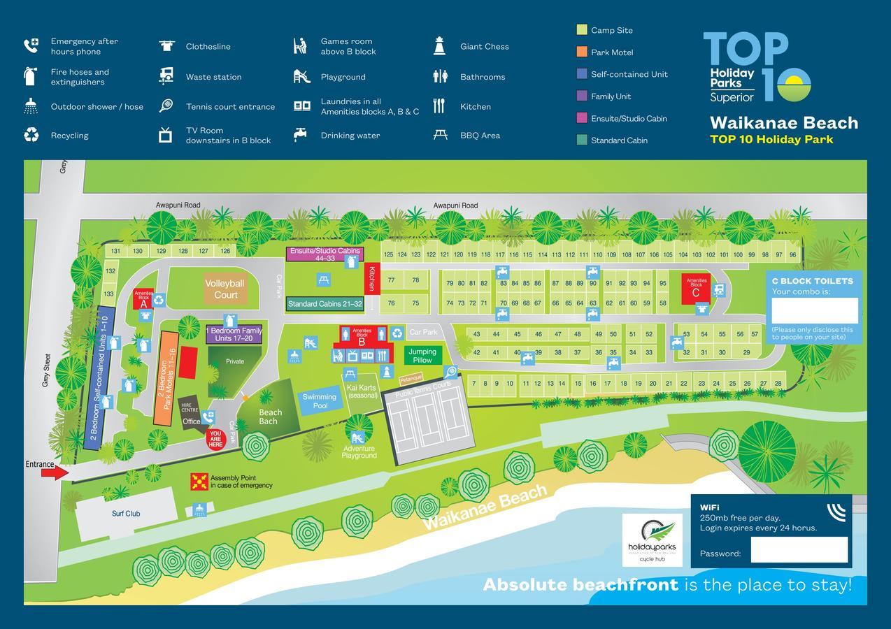 Waikanae Beach Top 10 Holiday Park Gisborne Esterno foto